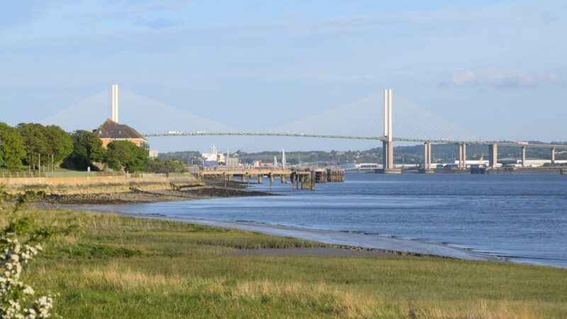 QE2 toll bridge across the River Thames